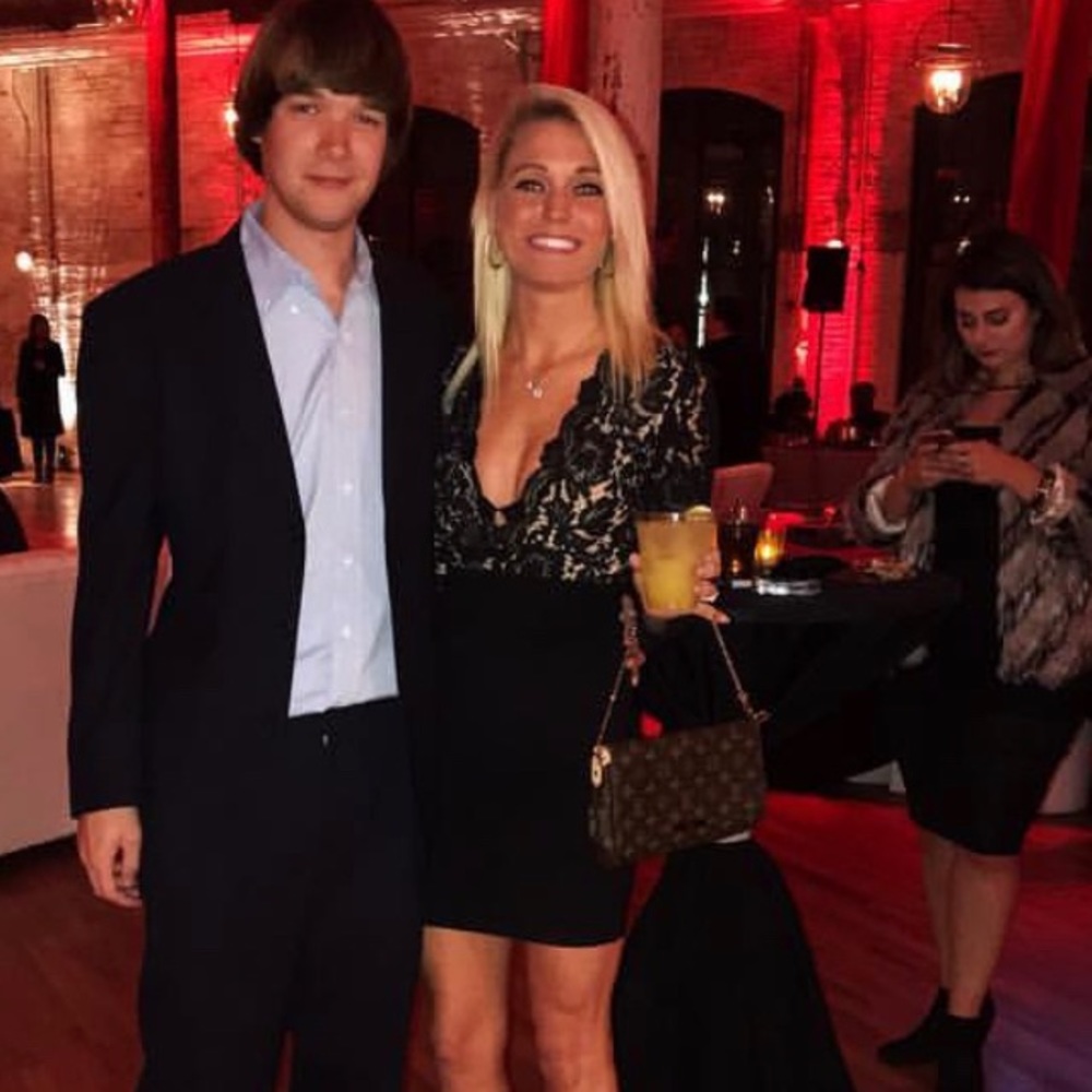 Lulu’s Black & Tan Lace Cocktail Dress